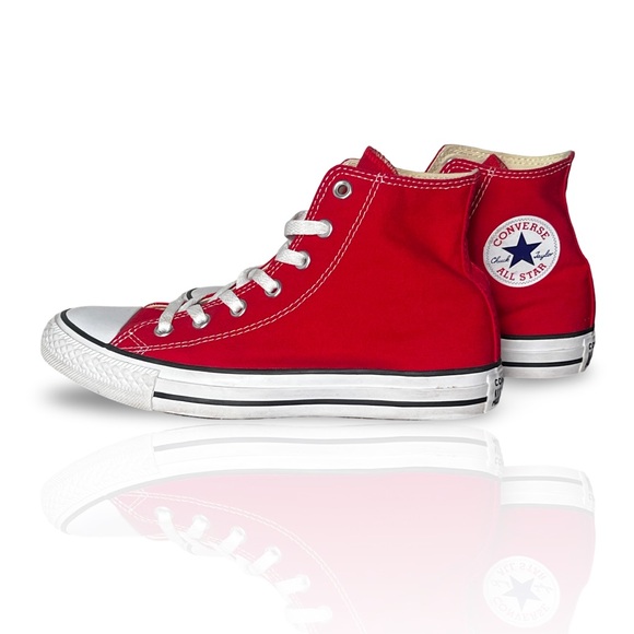 Converse Other - Converse Chuck Taylor All Star Red High Top Sneakers (Size Mens 6/Womens 8)